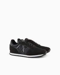 Sneakers with micro-suede, mesh and nylon details