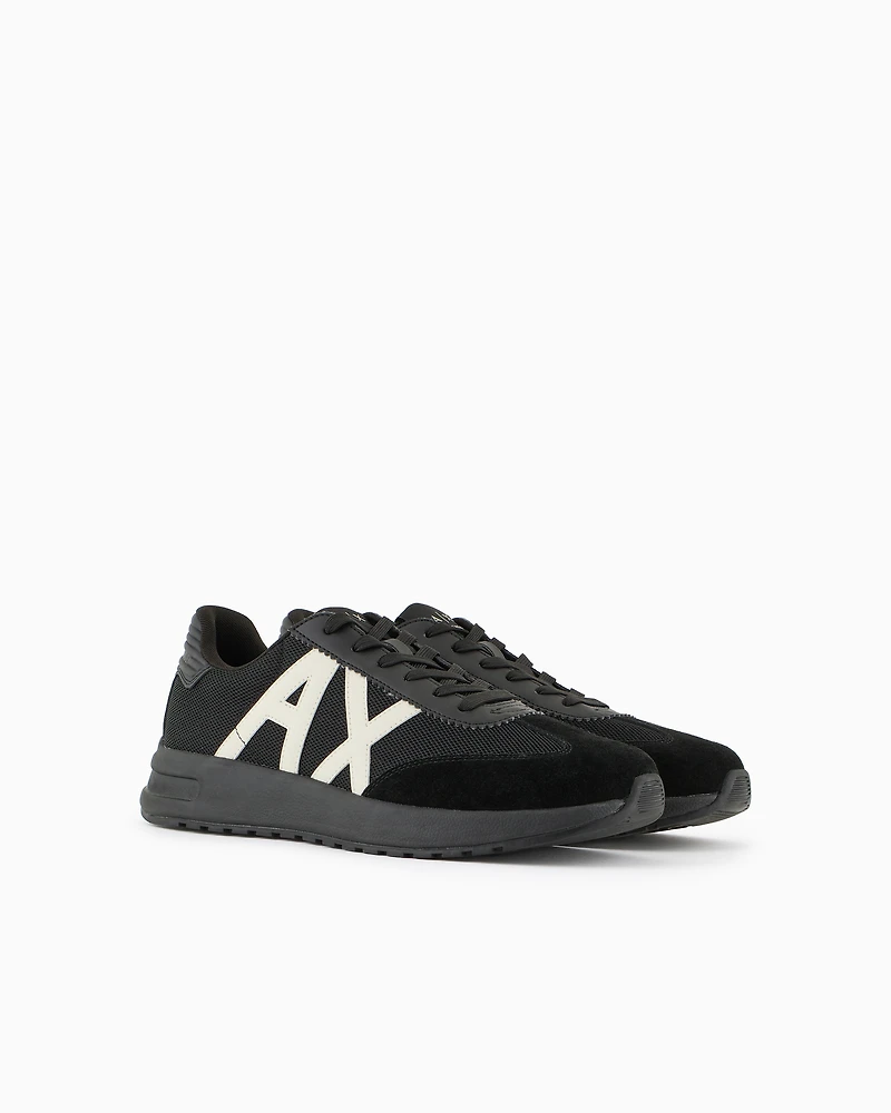 High-soled trainers with logo