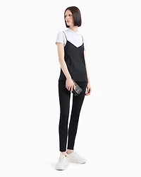 Slim fit piquet polo with round logo