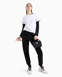 Jogger pants with embossed logo