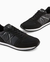Sneakers with micro-suede, mesh and nylon details
