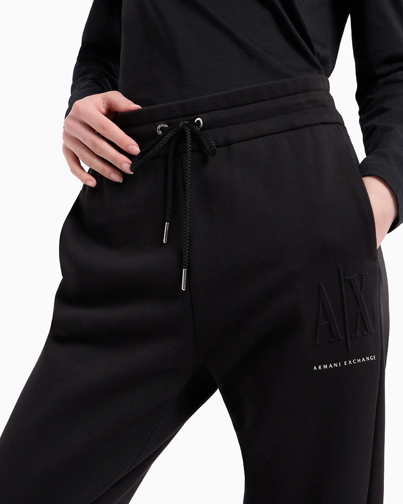 Jogger pants with embossed logo