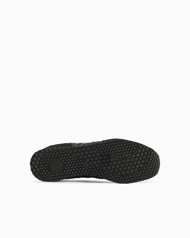 Sneakers with micro-suede, mesh and nylon details