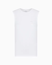 Cotton jersey tank top with logo