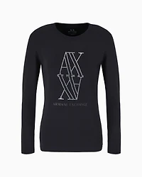 ASV Studded Monogram Long Sleeve Regular Fit T-Shirt