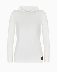 Hooded sweater with ASV monogram patch