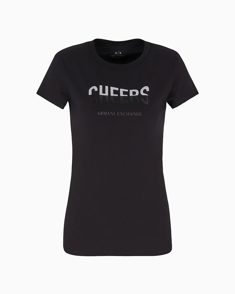 Slim fit T-shirt with Cheers print