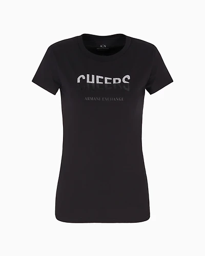 Slim fit T-shirt with Cheers print