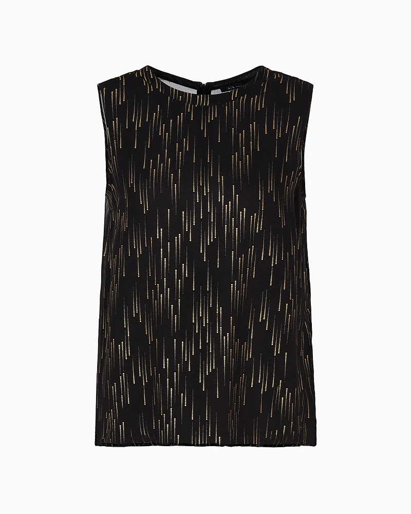 Voile top with lurex details