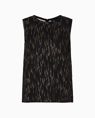 Voile top with lurex details
