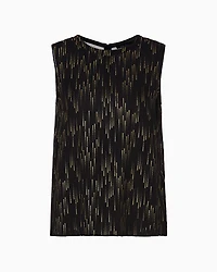 Voile top with lurex details