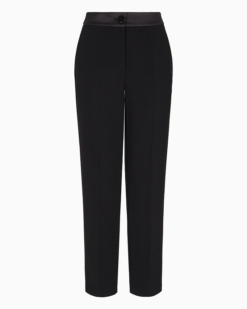 Cady cigarette trousers with satin band