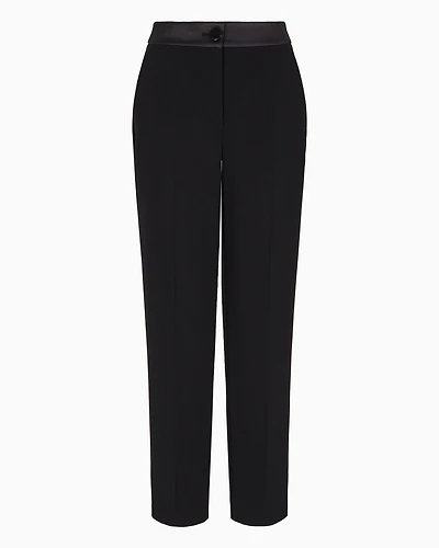 Cady cigarette trousers with satin band