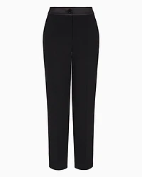 Cady cigarette trousers with satin band