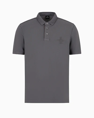 Regular fit short sleeve polo with cotton logo