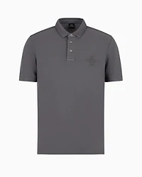 Regular fit short sleeve polo with cotton logo