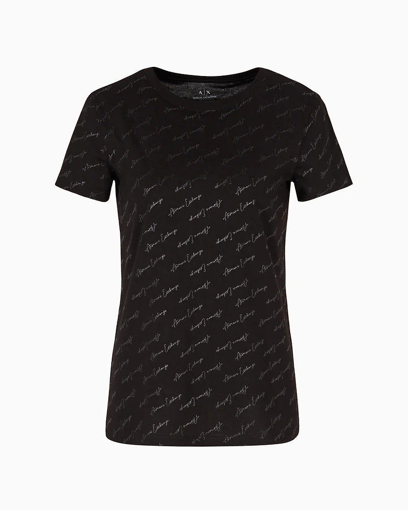 Regular fit jersey T-shirt with allover ASV logo