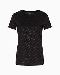 Regular fit jersey T-shirt with allover ASV logo