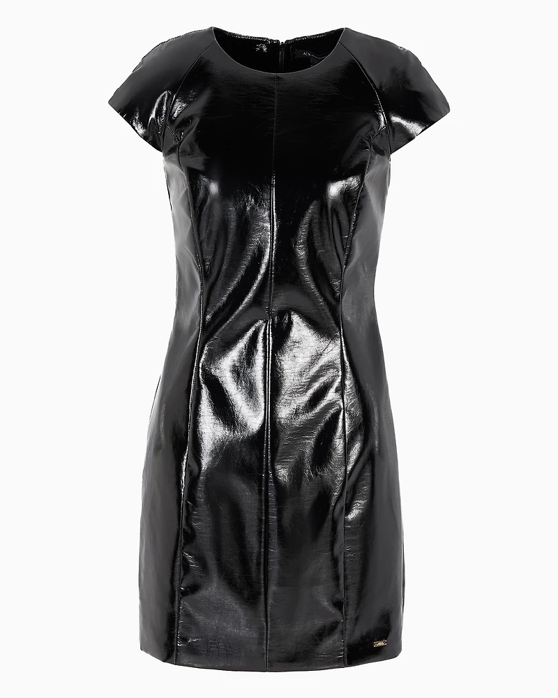 Lurex midi dress with open back