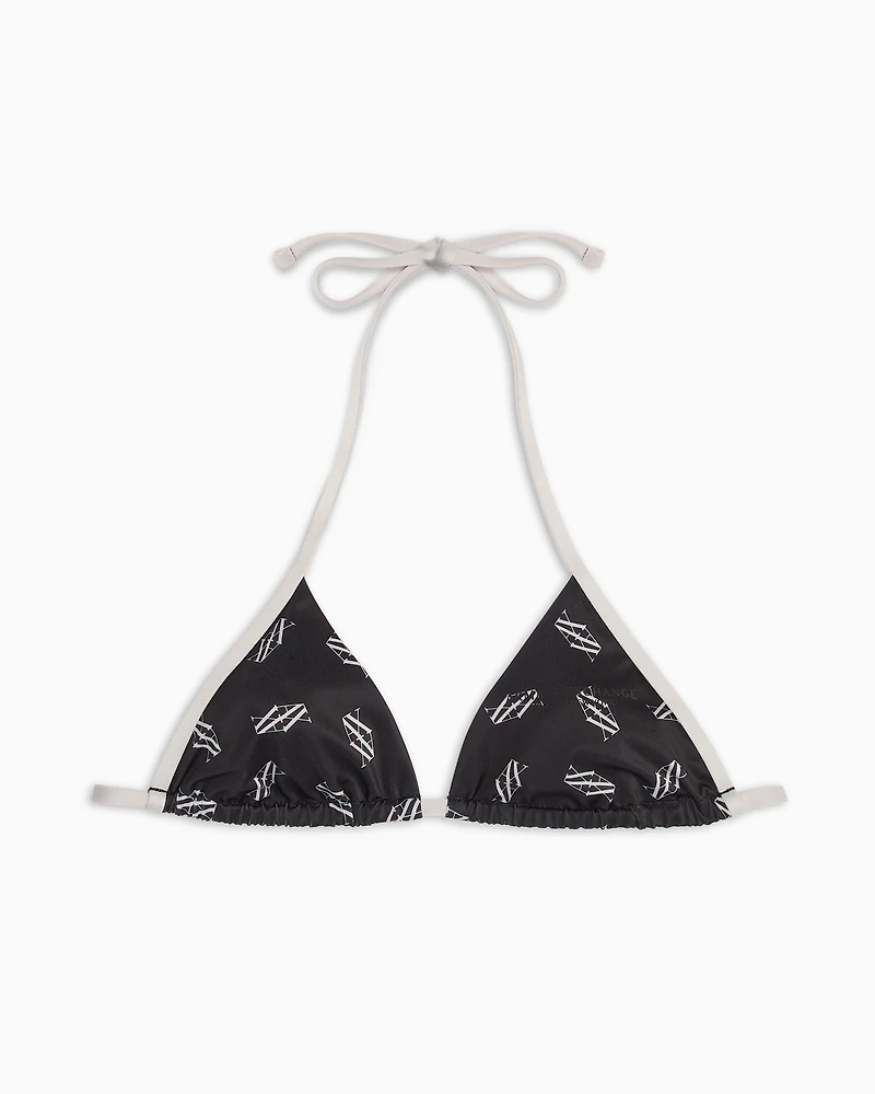 ASV recycled fabric monogram bikini top