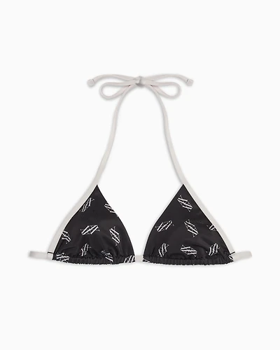 ASV recycled fabric monogram bikini top