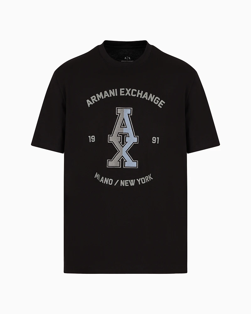 Regular fit T-shirt with maxi-print ASV cotton