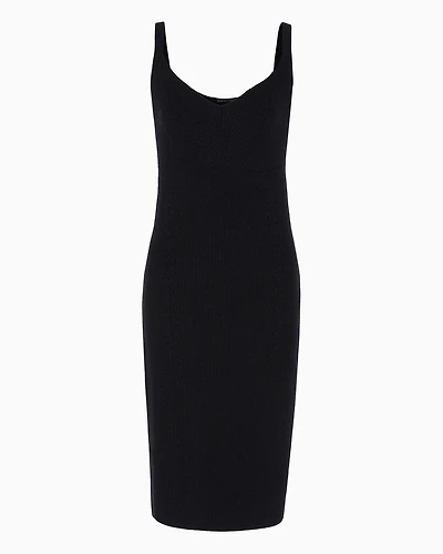 Knitted pencil longuette dress