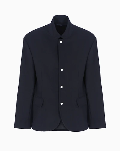Single-breasted jacket with buttons and zip