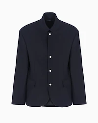 Single-breasted jacket with buttons and zip