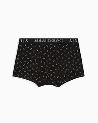 Stretch cotton boxer shorts with quilted logo