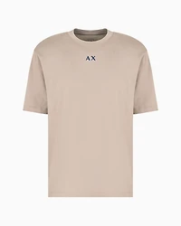 Regular fit heavy cotton T-shirt with stencil logo