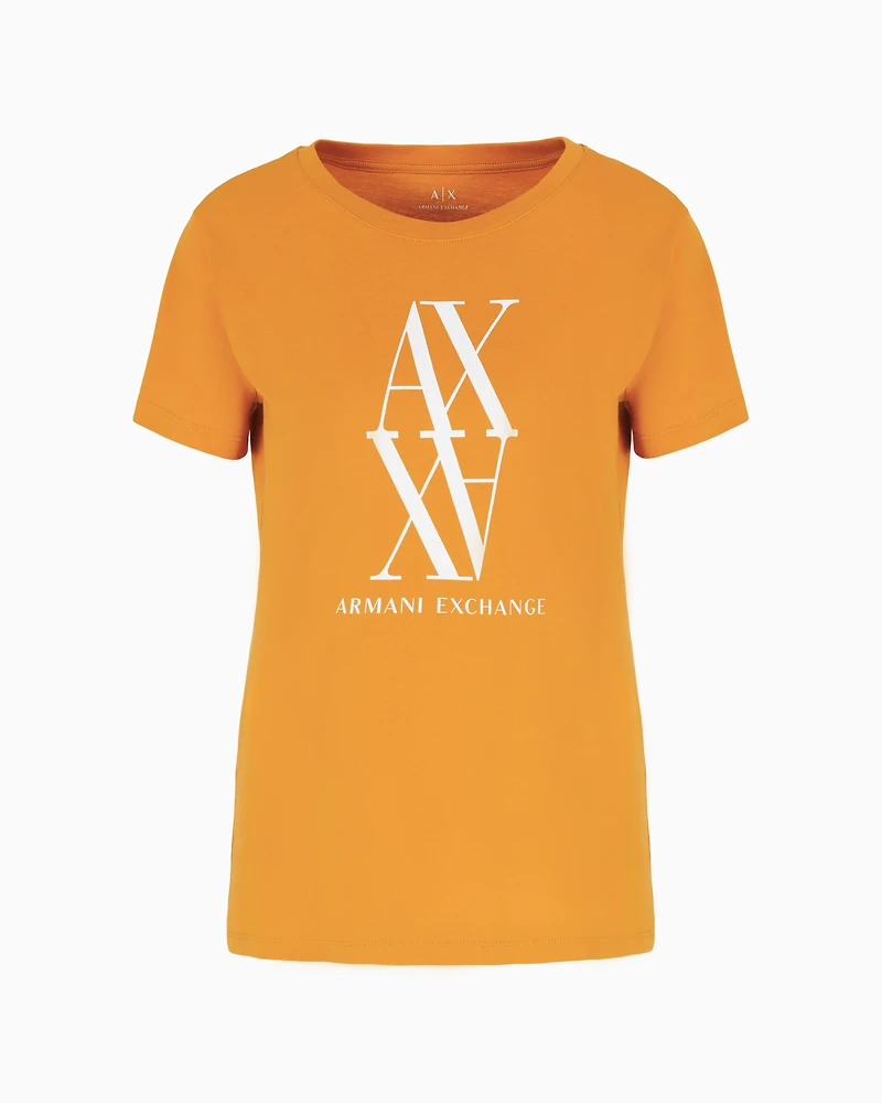 Regular fit cotton jersey T-shirt with monogram