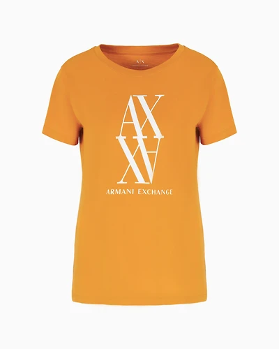 Regular fit cotton jersey T-shirt with monogram