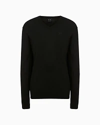 ASV Checked Jacquard V-neck Sweater