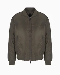 Padded bomber jacket with eagle print on the back
