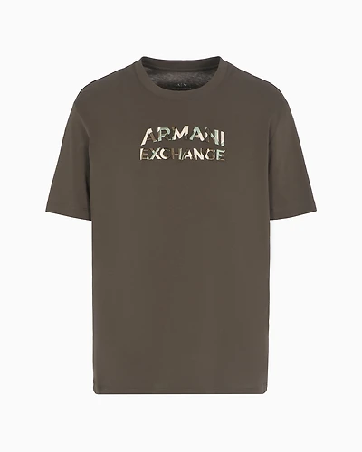 Regular fit T-shirt with camouflage logo ASV cotton