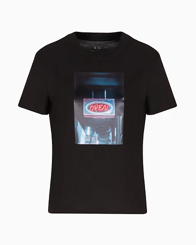 Regular fit T-shirt with photographic print ASV fabric