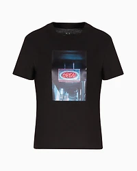 Regular fit T-shirt with photographic print ASV fabric