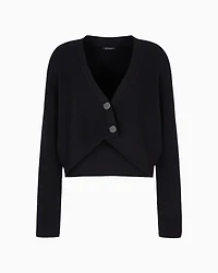 Ribbed V-Neck Cardigan