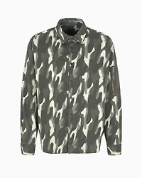 Boxy fit shirt camouflage fabric