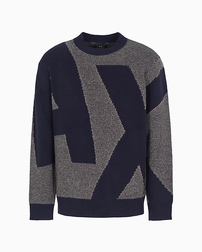 ASV Wool Blend Logo Crewneck Sweater