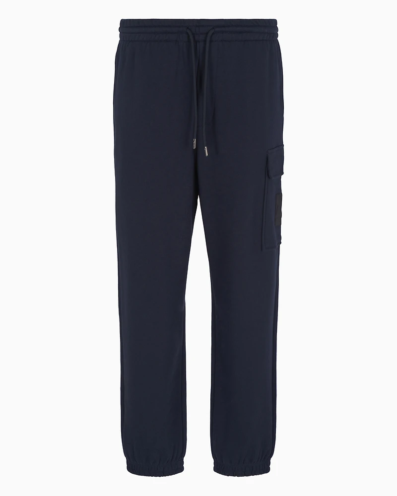 Organic cotton french terry cargo pants