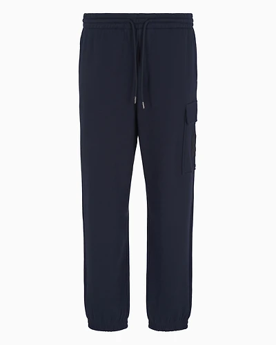 Organic cotton french terry cargo pants