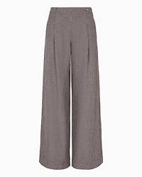 Palazzo trousers houndstooth fabric