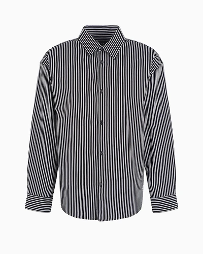 Regular fit dobby cotton shirt