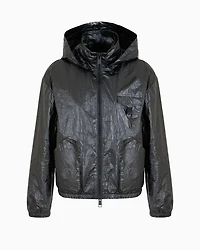 Non-woven windbreaker with hood and hook