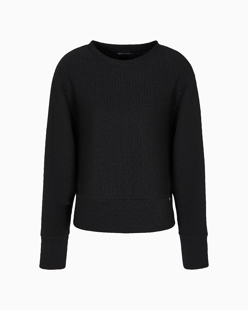 Crewneck sweatshirt with maxi print on the back ASV cotton