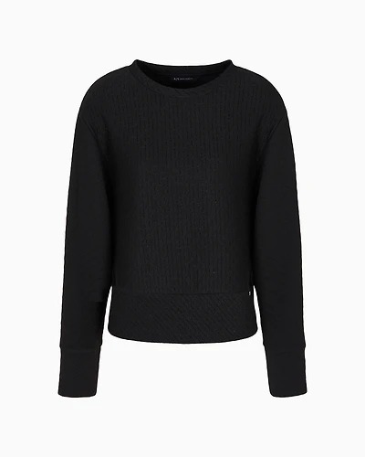Crewneck sweatshirt with maxi print on the back ASV cotton
