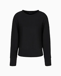 Crewneck sweatshirt with maxi print on the back ASV cotton