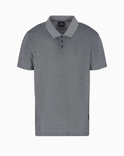 Regular fit polo with chest logo cotton